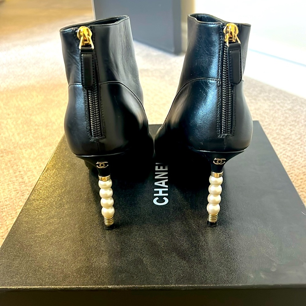 Chanel Pearl Boots